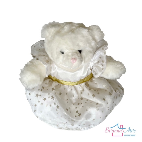 Stuffed animal bear brown with angel wing 10" - Picture 11 of 11